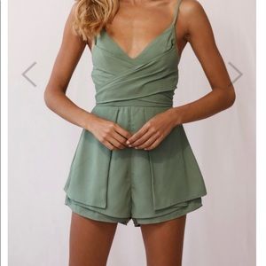 Military Green Boutique Style Romper